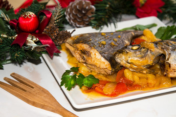 fish lunch or Christmas dinner