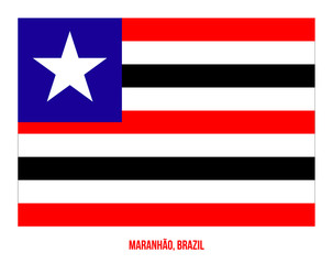 Maranhao Flag Vector Illustration on White Background. States Flag of Brazil.