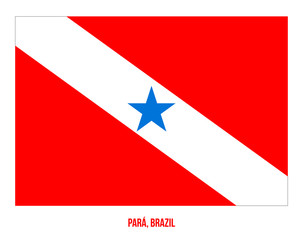 Para Flag Vector Illustration on White Background. States Flag of Brazil.