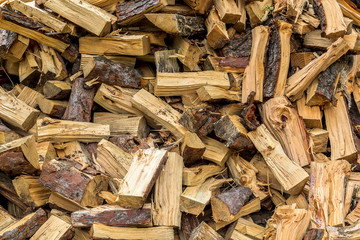 Pile of chopped woods