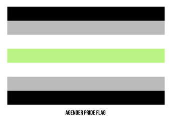 Obraz premium Agender Pride Flag Vector Illustration Designed with Correct Color Scheme