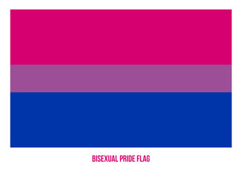 Bisexual Pride Flag Designed with Correct Color Scheme. Symbol of Bisexual Community.