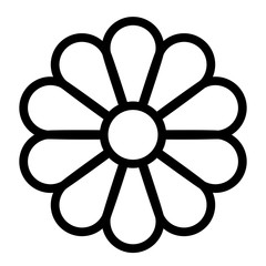 Flower line vector icon