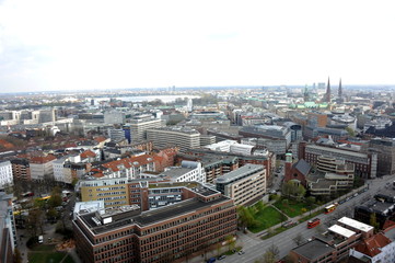 Fototapeta premium Blick vom Hamburger Michel 2011