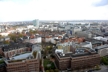 Fototapeta premium Blick vom Hamburger Michel 2011