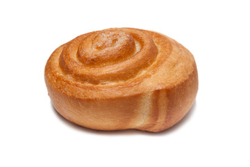 Sweet buns with sugar isolated on white