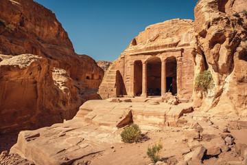 The facade of the Garden Temple, Petra, Jordan