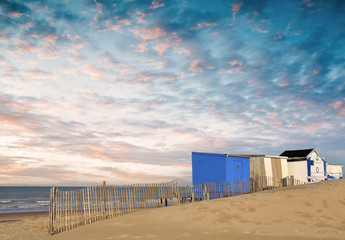 Cabines de plage à Calais