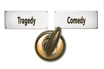 Street Sign Comedy versus Tragedy