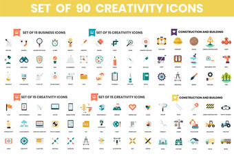 Business icons set for business