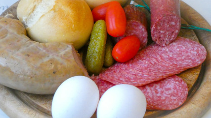  Breakfast with sausage and egg