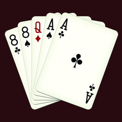 Deadman Hand - playing cards vector illustration