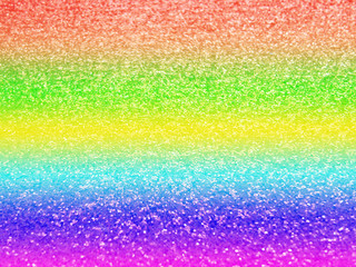 Blurred photo of colourful rainbow glitter background. 
