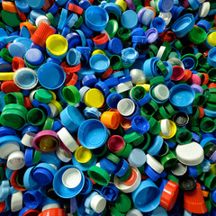 plastic caps background