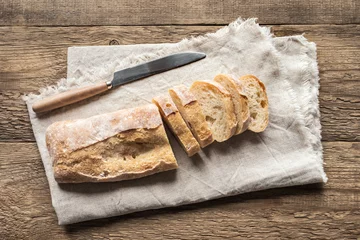 Fotobehang Ciabatta Homemade Bread © mizina