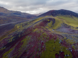 Beautiful colorful volcanic mountains Landmannalaugar in Iceland