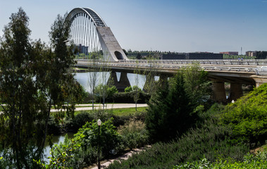 Fototapeta na wymiar Puente de Lusitania, Mérida, Extremadura, España