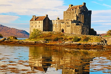 castle in scotland in autumn 