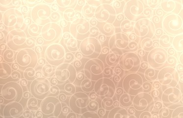 Twirls elegant beige yellow delicate background. Blurred curls plexus texture. Abstract loops exquisite ornament.