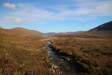 landscape with mountains and blue sky