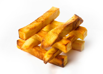 French fries on a white background isolate