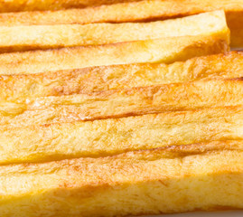 The texture of french fries. macro, close up