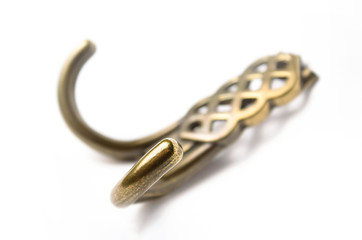 Hook for clothes on a white background isolate