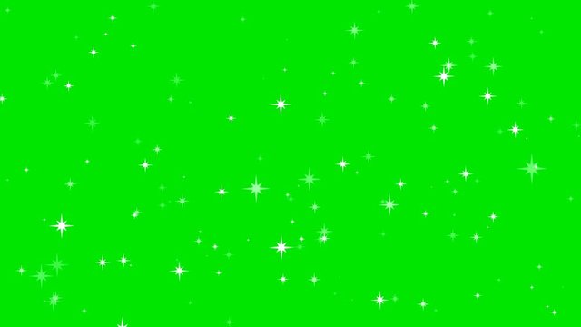 Magic stars with green screen background