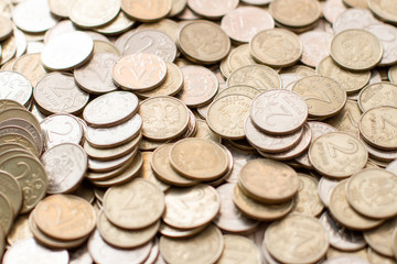 coins isolated on white background