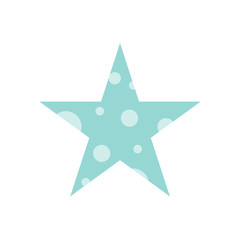 Fototapeta premium Star shape with patterns inside - colored circles.