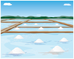salt on saline field vector design