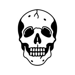 skull skeleton on black background