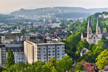 siegen historic city in germany from above