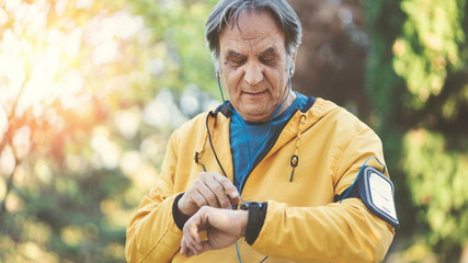 Man jogging in the park