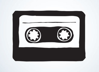 Cassette. Vector drawing