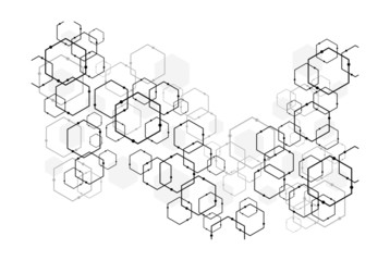 abstract hexagonal tech background