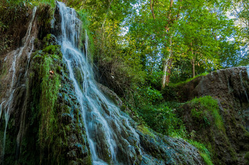 Obraz premium Cascadas de agua del Monasterio de Piedra, Zaragoza, España.