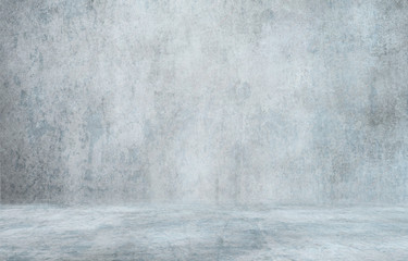 empty room with concrete wall, grey background