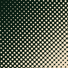 Halftone dots background, square composition - illustration