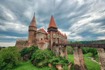 Fototapeta na wymiar Corvin Castle in Hunedoara, Romania, taken in May 2019