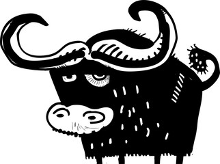 Funny bull illustration