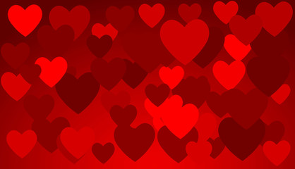 vector background with creative hearts, valentines day