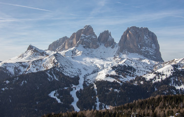 Italy dolomites mountains skiing