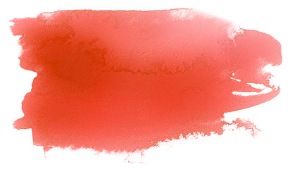 watercolor red spot background. paint stain element for design with texture.