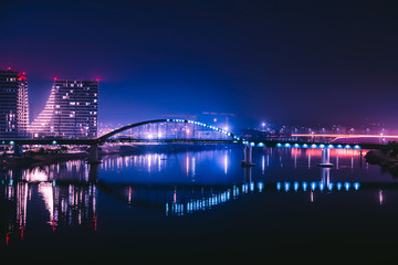 Fototapeta na wymiar Belgrade City at Night