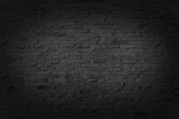 Black brick walls that are not plastered background and texture. Background and texture gray stone...