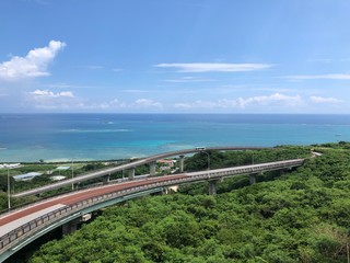 Fototapeta na wymiar Nirai Kanai bridge, Okinawa, Japan