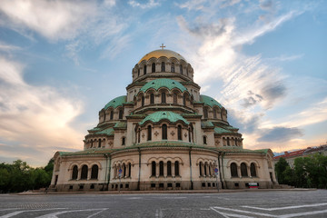 Fototapeta na wymiar Alexander Nevsky Cathedral in Sofia, Bulgaria, taken in May 2019