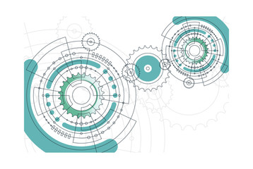 Obraz premium abstract circles high tech background