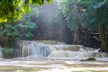 Landscape of Chet Sao Noi Waterfall National Park,Chet Sao Noi waterfall can be found in central province of Saraburi, located in Muak Lek district close to Khao Yai National Park.Thailand.
